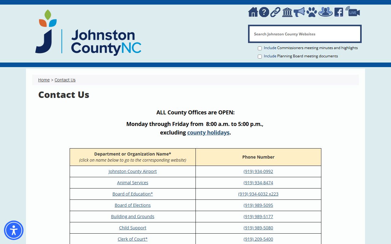 Clayton phone directory Johnston County contact list